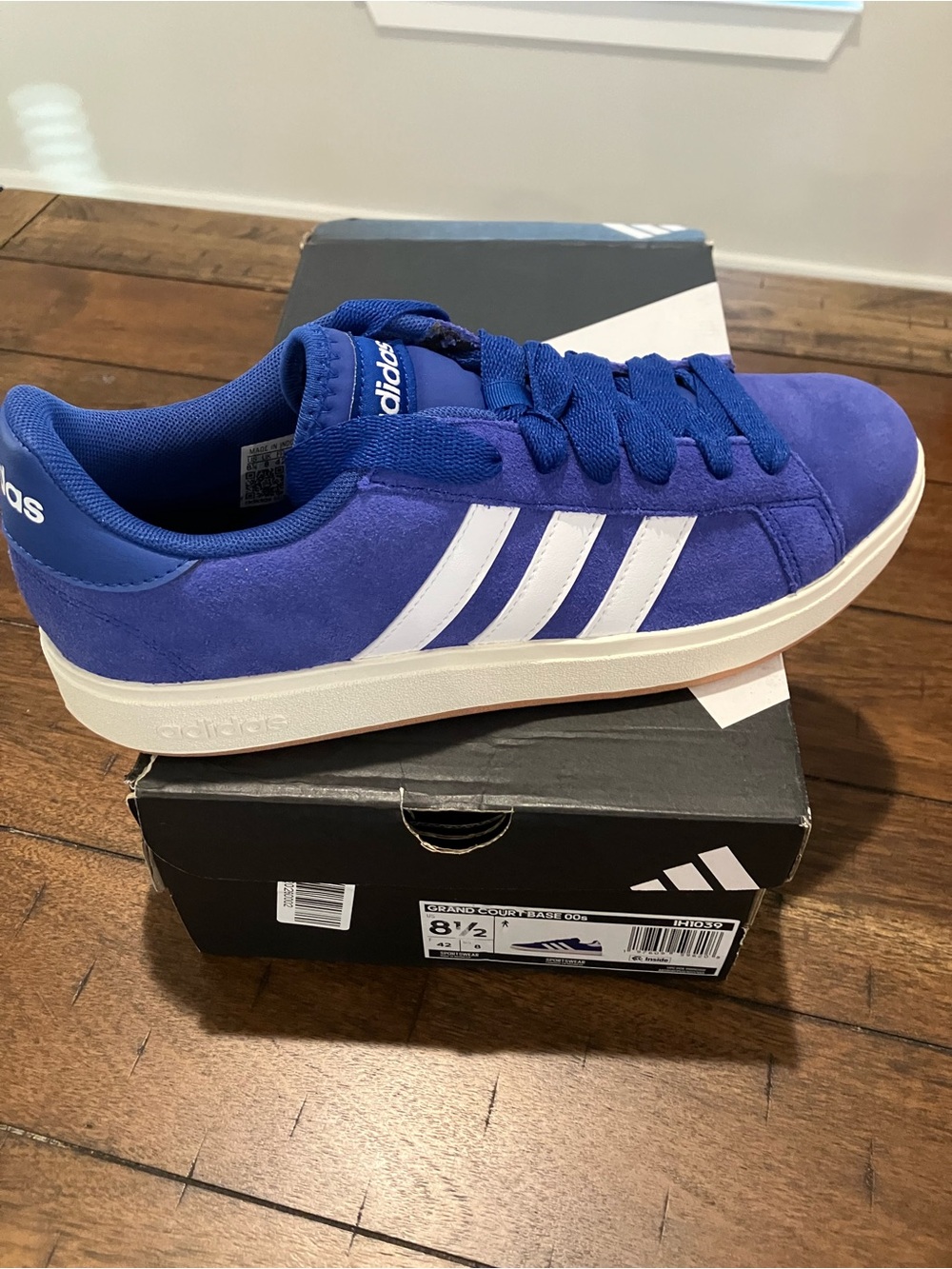 Adidas Men’s Grand Court Suede Sneakers - Blue Sz 8.5